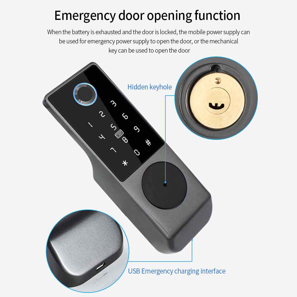 Cerradura inteligente con huel - Smart Rim Lock Wifi Fingerprint reseña y precio