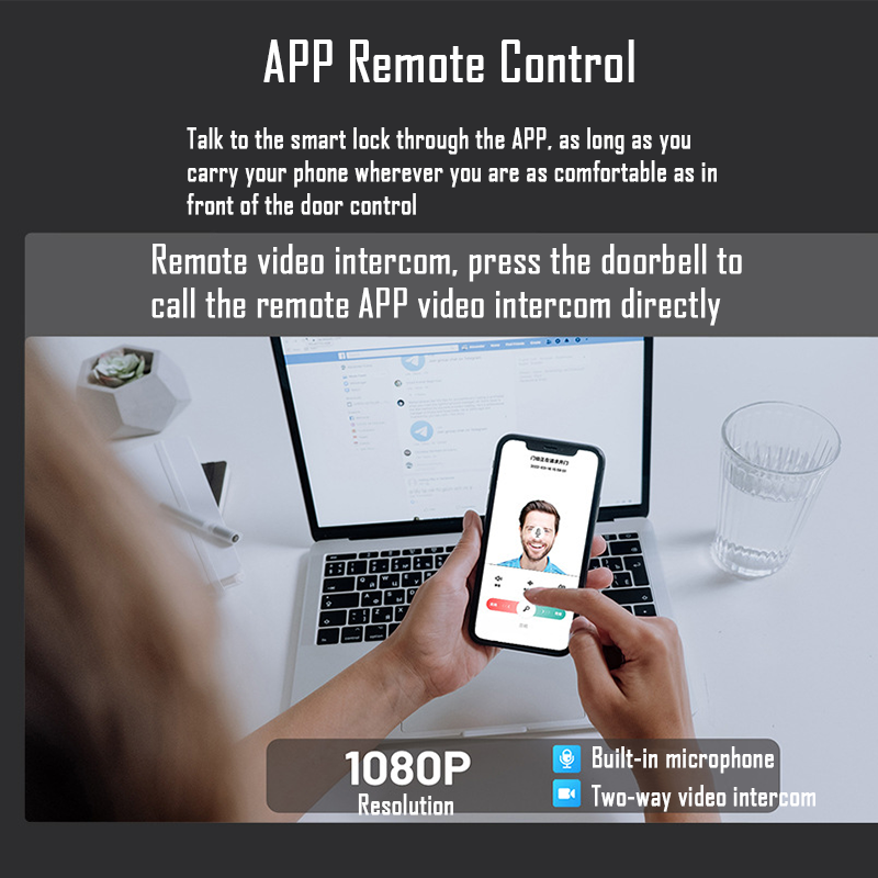 Cerradura de puerta inteligent - Video Door Lock With Camera Peephole reseña y precio