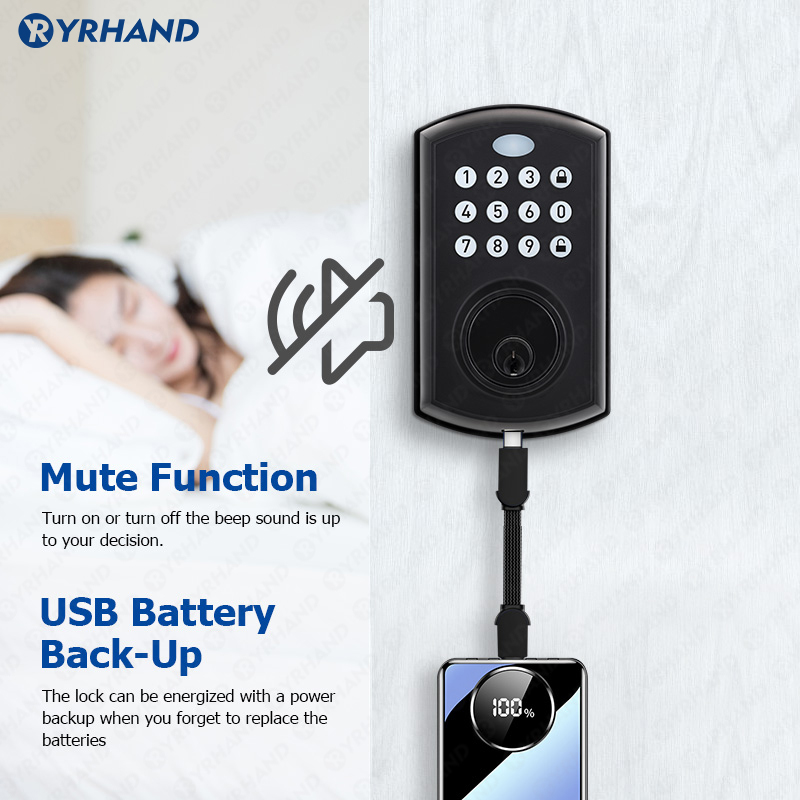 YRHAND-Fechadura eléctrica de  - Smart Lock Deadbolt Keypad Bluetooth reseña y precio