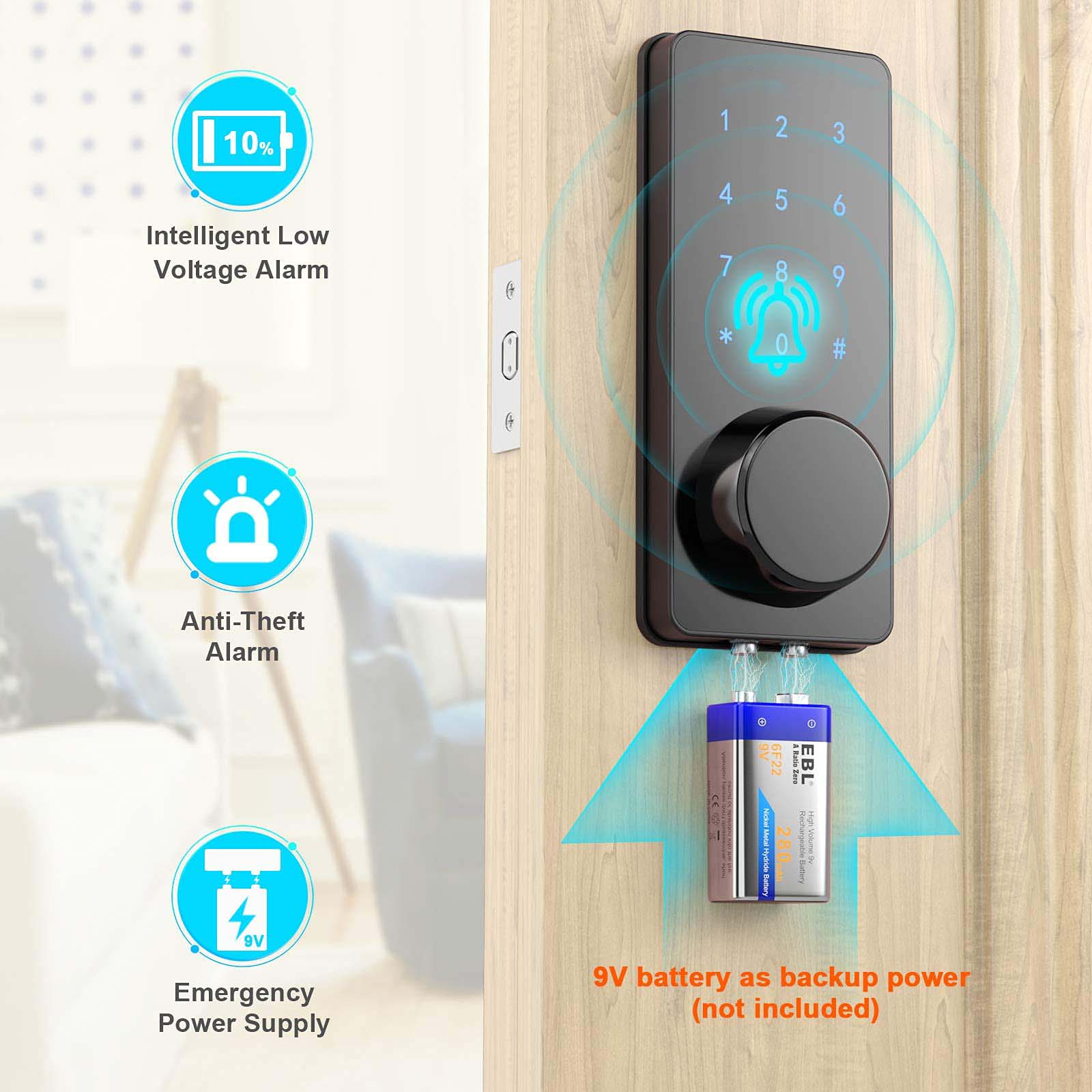 Cerradura inteligente TTlock,  - Smart Lock Deadbolt Keypad Bluetooth reseña y precio